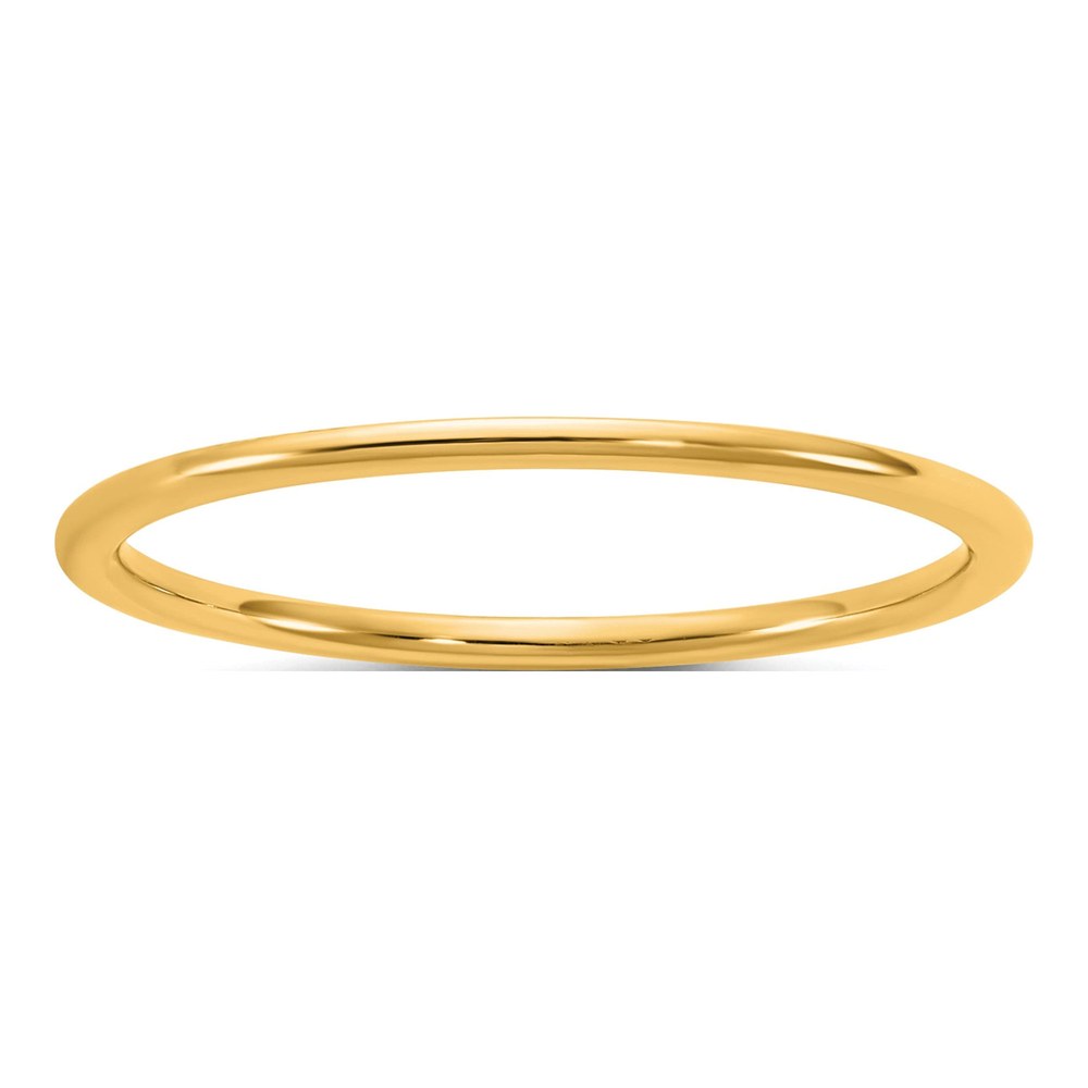 14K Yellow Gold 1mm Light-Weight Comfort Fit Band Size 7.5