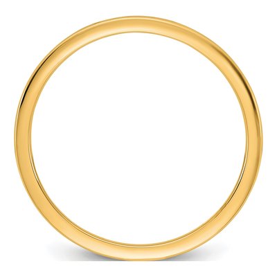 14K Yellow Gold 1mm Domed Comfort-Fit Wedding Band – view 2