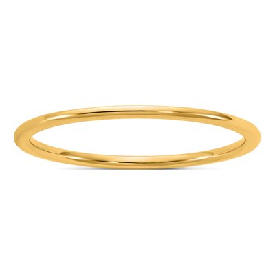 14K Yellow Gold 1mm Domed Comfort-Fit Wedding Band