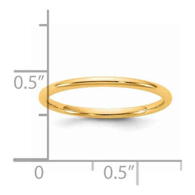 14K Yellow Gold 1.5mm Domed Comfort-Fit Wedding Band – view 4