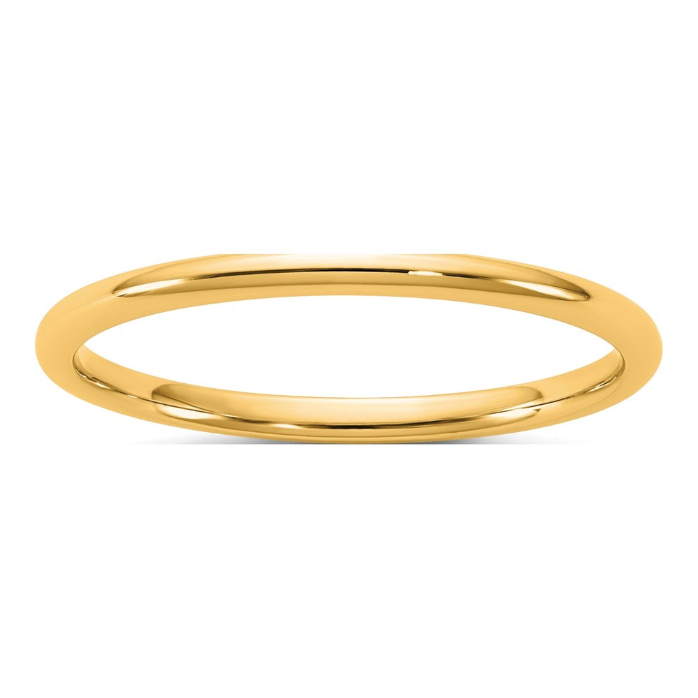 14K Yellow Gold 1.5mm Light-Weight Comfort Fit Band Size 14