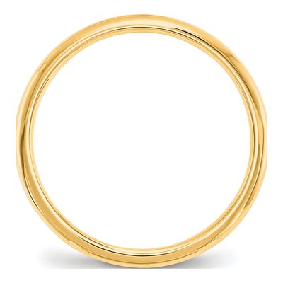 14K Yellow Gold 2mm Domed Comfort-Fit Wedding Band – view 3