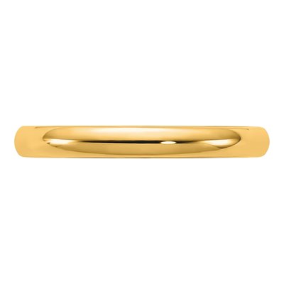 14K Yellow Gold 2.5mm Domed Comfort-Fit Wedding Band – view 3