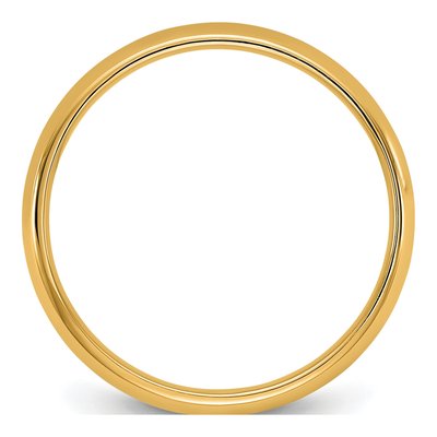 14K Yellow Gold 3.5mm Domed Comfort-Fit Wedding Band – view 2