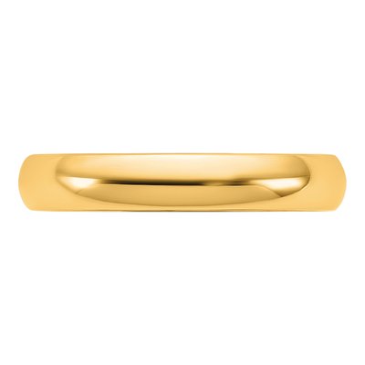14K Yellow Gold 3.5mm Domed Comfort-Fit Wedding Band – view 3