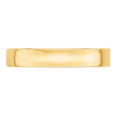 14K Yellow Gold 4mm Domed Comfort-Fit Wedding Band – view 3
