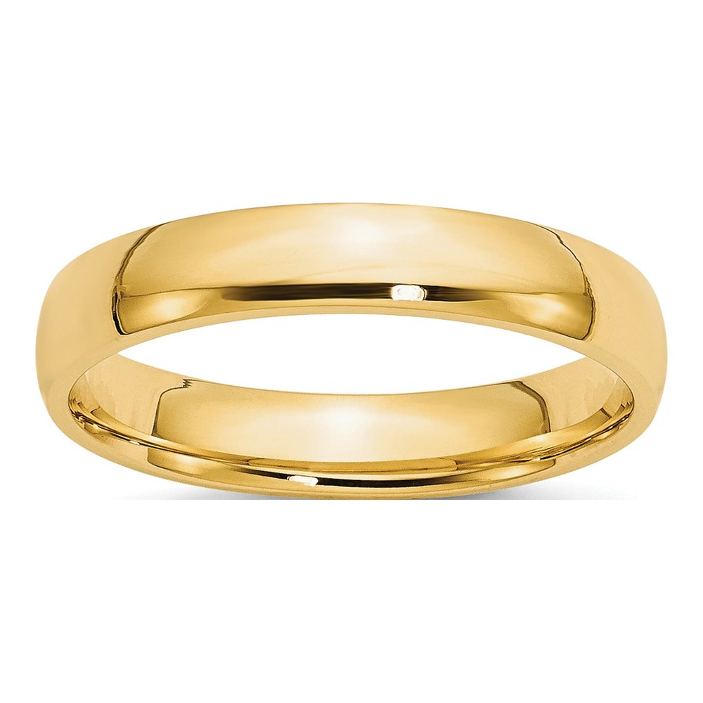 14K Yellow Gold 4mm Domed Comfort-Fit Wedding Band