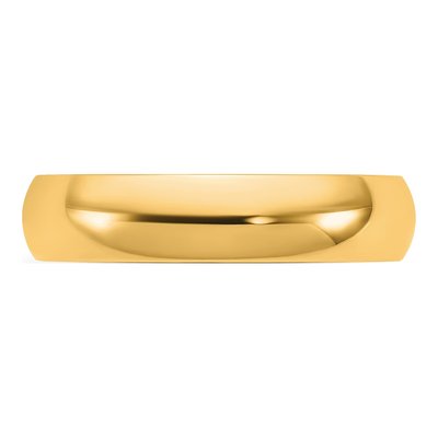 14K Yellow Gold 4.5mm Domed Comfort-Fit Wedding Band – view 3