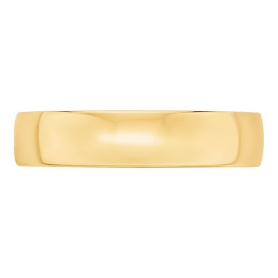 14K Yellow Gold 5mm Domed Comfort-Fit Wedding Band – view 3