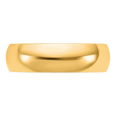 14K Yellow Gold 5.5mm Domed Comfort-Fit Wedding Band – view 3