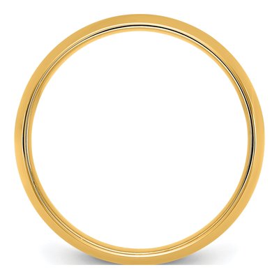 14K Yellow Gold 5.5mm Domed Comfort-Fit Wedding Band – view 2