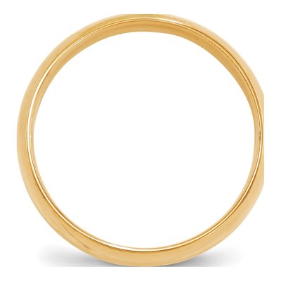 14K Yellow Gold 6mm Domed Comfort-Fit Wedding Band – view 3