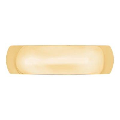14K Yellow Gold 6mm Domed Comfort-Fit Wedding Band – view 4