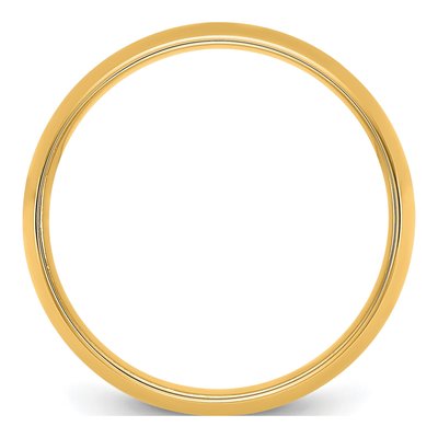 14K Yellow Gold 6.5mm Domed Comfort-Fit Wedding Band – view 2