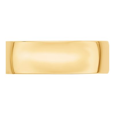 14K Yellow Gold 7mm Domed Comfort-Fit Wedding Band – view 3