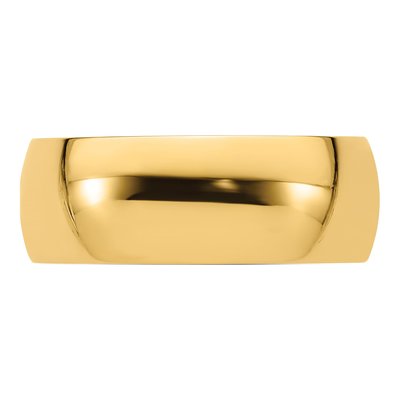 14K Yellow Gold 8mm Domed Sz Comfort-Fit Wedding Band – view 5