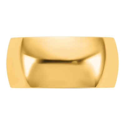 14K Yellow Gold 9mm Domed Comfort-Fit Wedding Band – view 3