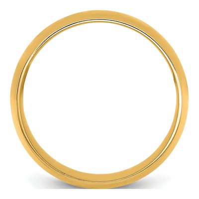 14K Yellow Gold 10mm Domed Comfort-Fit Wedding Band – view 2