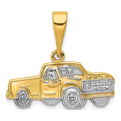 14K Yellow Gold Pick-Up Truck Pendant
