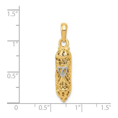 14K Yellow Gold Mezuzah Pendant – view 5