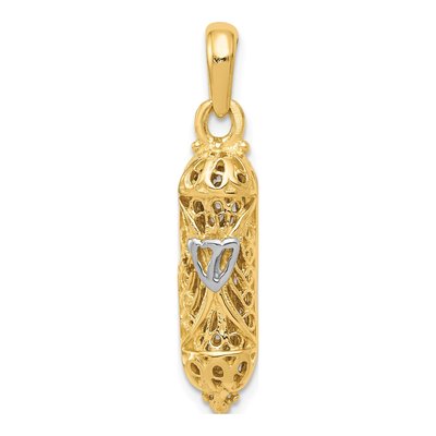 14K Yellow Gold Mezuzah Pendant