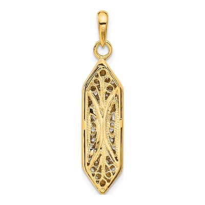 14K Yellow Gold Mezuzah Pendant – view 4