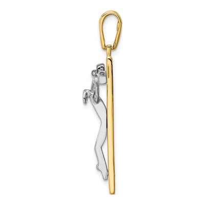 14K Two-Tone Gold Crucifix Pendant – view 3
