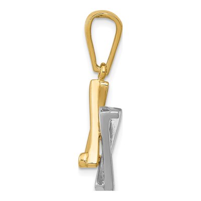14K Two-Tone Gold Star of David Pendant – view 3