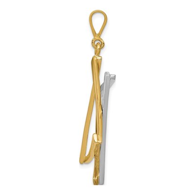14K Two-Tone Gold Large Star of David Cut-Out Pendant – view 3