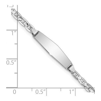 14K White Gold ID Bracelet – view 3