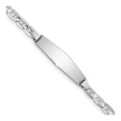 14K White Gold ID Bracelet