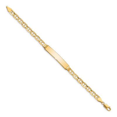 14K Yellow Gold Anchor Link ID Bracelet – view 2