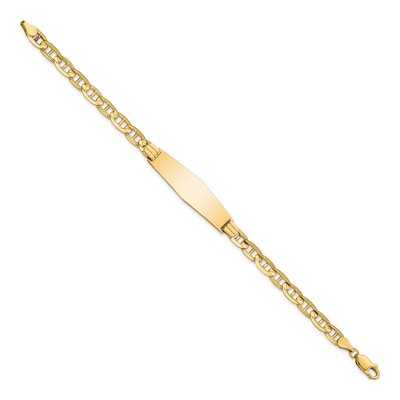 14K Yellow Gold Anchor Link ID Bracelet – view 2