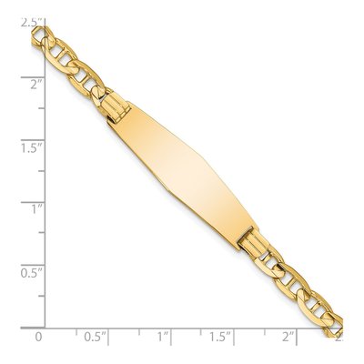 14K Yellow Gold Anchor Link ID Bracelet – view 3
