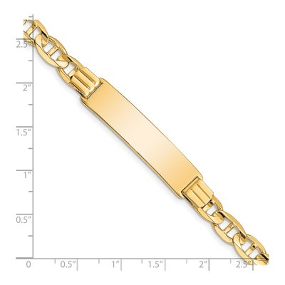 14K Yellow Gold Anchor Link ID Bracelet – view 3