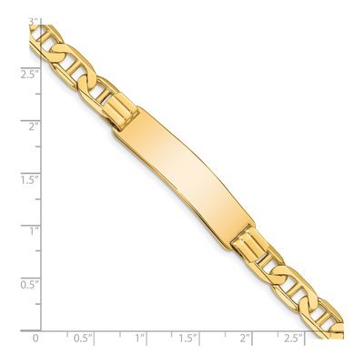 14K Yellow Gold Anchor Link ID Bracelet – view 5