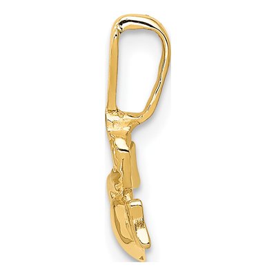 14K Yellow Gold Claddagh Pendant – view 3