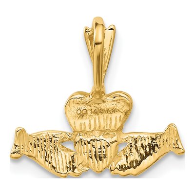 14K Yellow Gold Claddagh Pendant – view 4