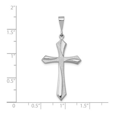 14K White Gold Passion Cross Pendant – view 4