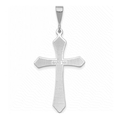 14K White Gold Passion Cross Pendant – view 5