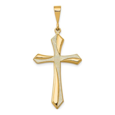 14K Yellow Gold Passion Cross Pendant