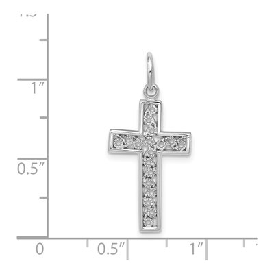 14K White Gold Filigree Cross Pendant – view 5