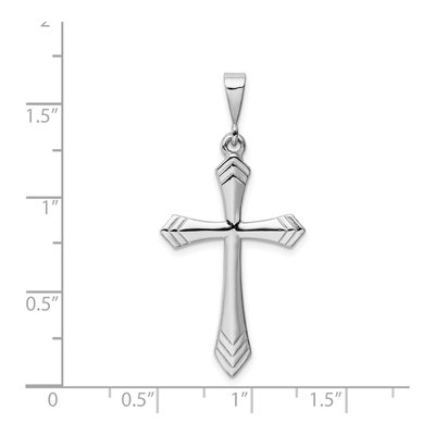 14K White Gold Passion Cross Pendant – view 4