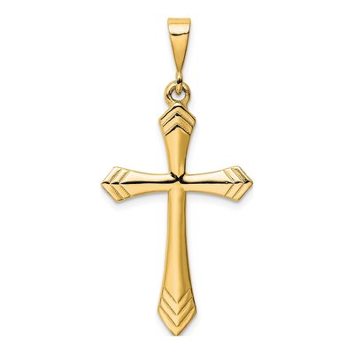 14K Yellow Gold Passion Cross Pendant