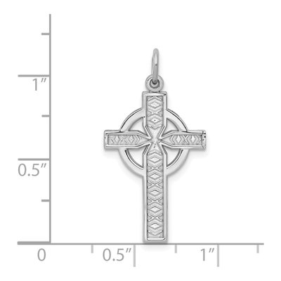 14K White Gold Celtic Cross Pendant – view 4