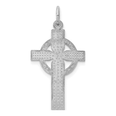 14K White Gold Celtic Cross Pendant – view 5