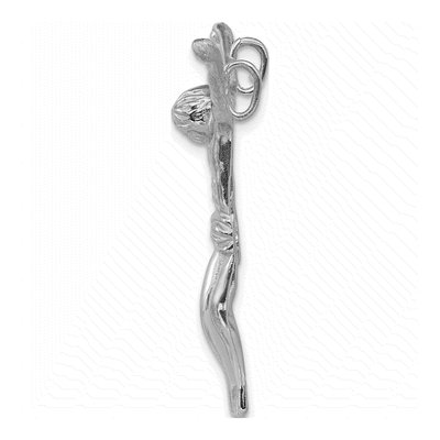 14K White Gold Jesus Slide Pendant – view 3