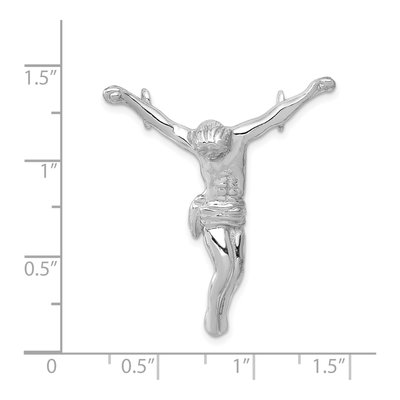14K White Gold Jesus Slide Pendant – view 4