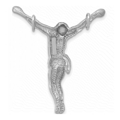 14K White Gold Jesus Slide Pendant – view 5