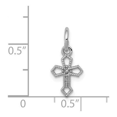 14K White Gold Passion Cross Pendant – view 5